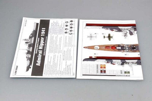 Trumpeter 05317 German Cruiser Admiral Hipper 1941 (1:350)