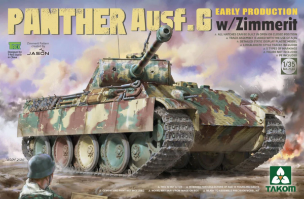 Takom 2134 Panther Ausf.G Early Production w/Zimmerit 1/35