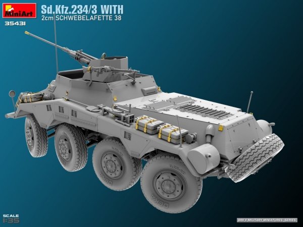 MiniArt 35431 Sd.Kfz.234/3 With 2cm Schwebelafette 38 1/35