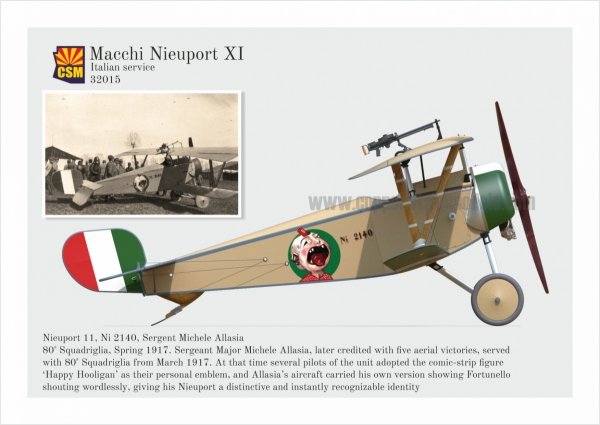 Copper State Models 32015 Nieuport XI Italian Service 1/32