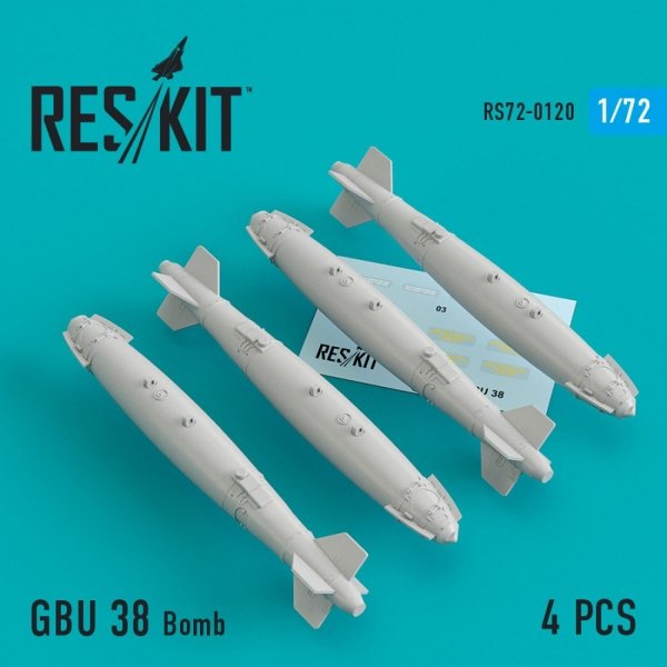 RESKIT RS72-0120 GBU-38 BOMBS (4 PCS) 1/72