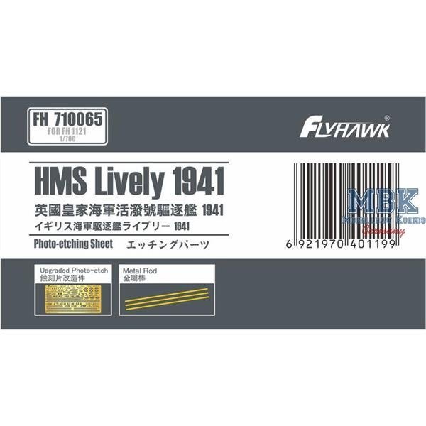 FlyHawk Model FH710065 HMS Lively 1941 Photo-Etched Parts (FH1121) 1/700