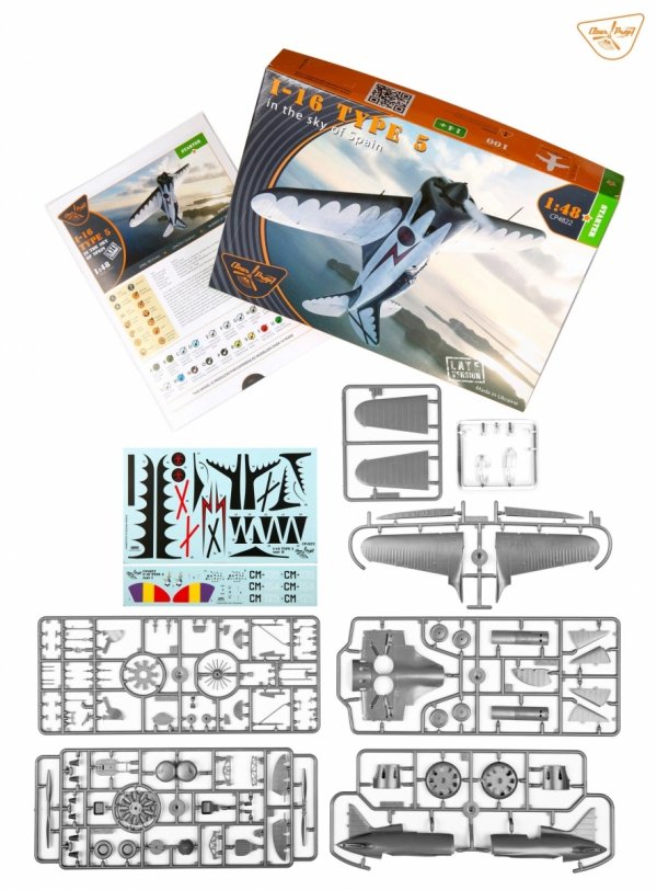Clear Prop! CP4822 I-16 type 5 (in the sky of Spain late version) STARTER KIT 1/48