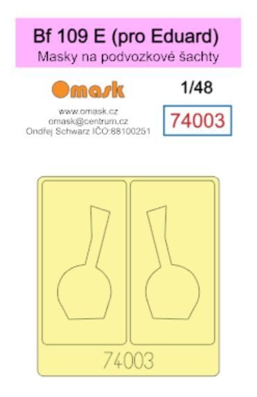 Omask 74003 Bf 109 E (for Eduard) wheelbay yellow masking tape 1/48