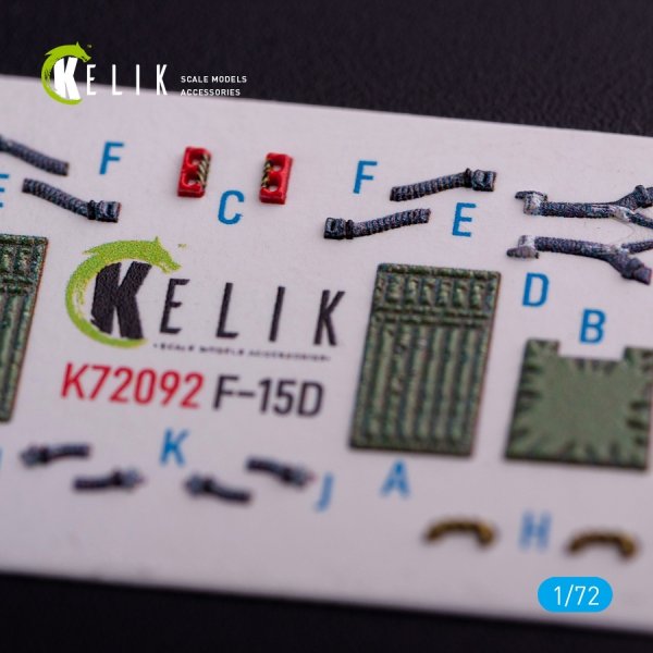 KELIK K72092 F-15D - interior 3D decals for FineMolds kit 1/72