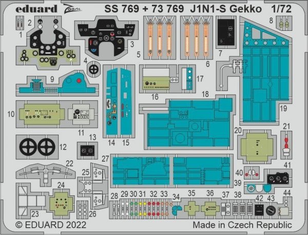 Eduard 73769 J1N1-S Gekko FUJIMI / HOBBY 2000 1/72