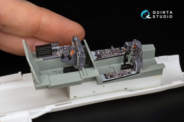 Quinta Studio QD+48490 F-4S Phantom II 3D-Printed &amp; coloured Interior on decal paper (Academy) (with 3D-printed resin parts) 1/48