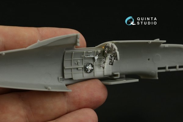 Quinta Studio QDS-48391 Macchi C.205 Veltro 3D-Printed &amp; coloured Interior on decal paper (Hasegawa/Italeri) (Small version) 1/48