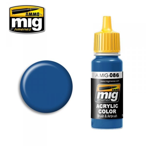 AMMO of Mig Jimenez 0086 BLUE (RAL 5019) 17ml.