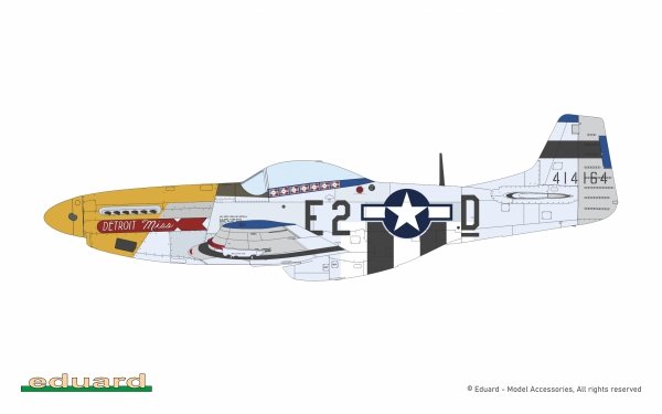 Eduard 11196 North American P-51 D Mustang - Mighty Eight (4th FG, 355th FG, 361st FG and 479th FG Decals) 1/48
