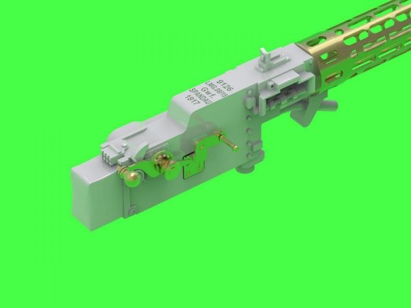 Master AM-32-121 Niemiecki karabin maszynowy z I w.św. Spandau LMG 8/15 (2szt.) (elementy żywiczne, toczone i fototrawione) 1/32