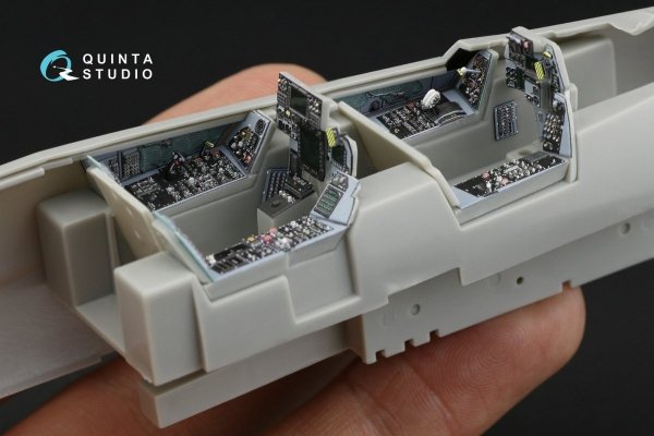 Quinta Studio QD48180 F-14D 3D-Printed &amp; coloured Interior on decal paper (Hasegawa) 1/48