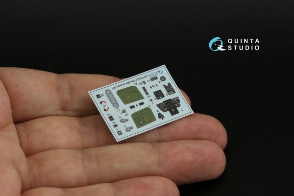 Quinta Studio QD72048 P-39N 3D-Printed &amp; coloured Interior on decal paper (RS Models) 1/72