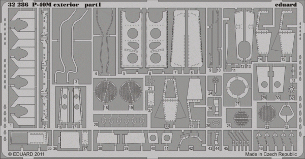 Eduard 32286 P-40M exterior HASEGAWA (1:32)
