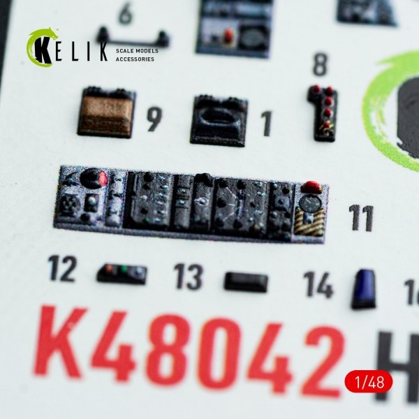 Kelik K48042 Harrier GR1/GR3 interior 3D decals for Kinetic kit (1/48)
