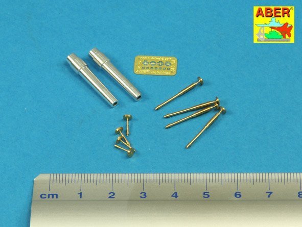 Aber 35L-207 Barrels for British WWI Tank Mk.V Male for 6 pdr (57mm) gun x 2pcs. 8mm Hotchkiss m.1909 x 4pcs. (1:35)