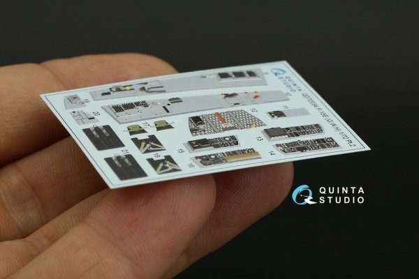 Quinta Studio QD72034 F-15E 3D-Printed &amp; coloured Interior on decal paper (GWH) 1/72