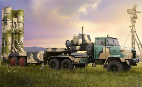 Hobby Boss 85511 Russian KrAZ-260B Tractor with 5P85TE TEL S-300PMU 1/35