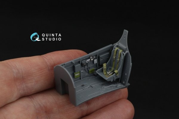 Quinta Studio QD48587 P-40E Warhawk 3D-Printed &amp; coloured Interior on decal paper (Eduard) 1/48