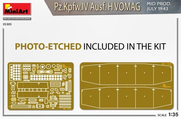 MiniArt 35305 Pz.Kpfw.IV Ausf. H Vomag. MID PROD. JULY 1943. INTERIOR KIT 1/35