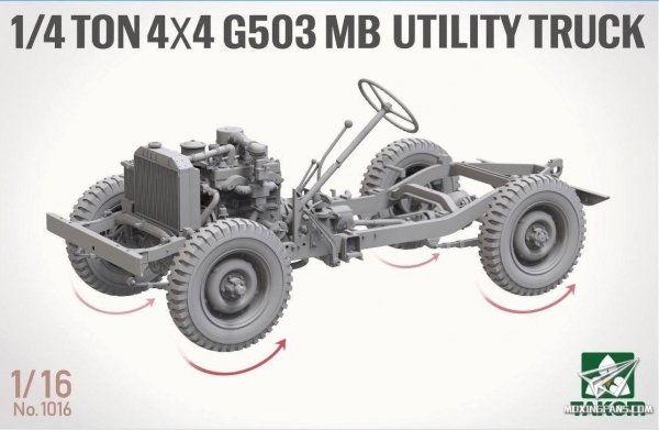 Takom 1016 1/4 ton 4×4 G503 MB Utility Truck ( Jeep Willys ) 1/16