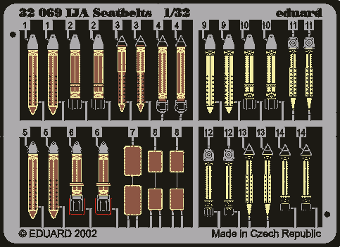 Eduard 32504 Seatbelts IJA 1/32