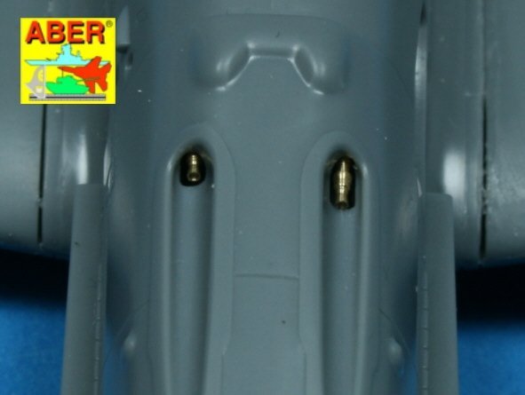 Aber A48 003 Set of 4 barrels tips for German 7,92 mm MG 17 aircraft machine guns (1:48)