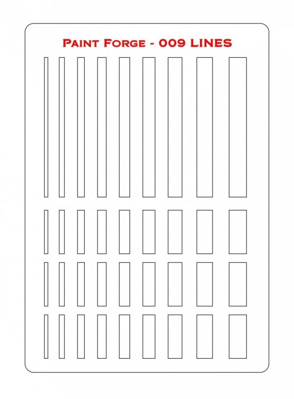 Paint Forge PFST009L STENCIL - LINES