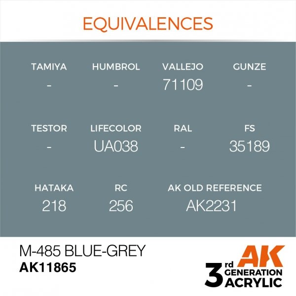 AK Interactive AK11865 M-485 BLUE-GREY – AIR 17 ml