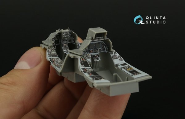 Quinta Studio QDS-48408 F-16D block 50 3D-Printed &amp; coloured Interior on decal paper (Kinetic 2022 tool) (small) 1/48