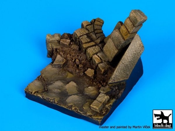 Black Dog D35055 Ruined wall N°2 base 1/35