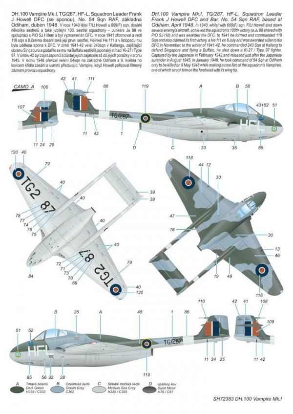 Special Hobby 72383 DH.100 Vampire Mk. I 'RAF, RAAF and Armée de l'Air' 1/72