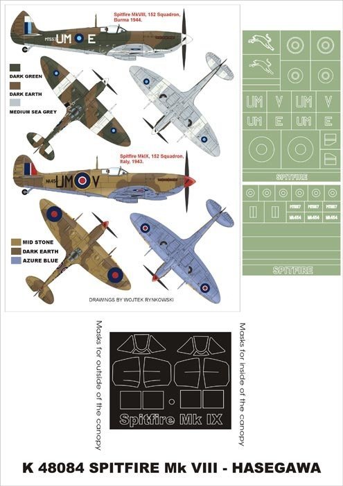 Montex K48084 Spitfire MkVIII 1/48