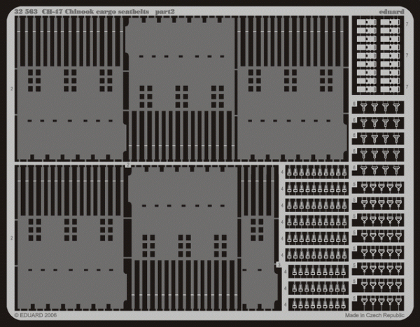 Eduard 32563 CH-47 Chinook cargo seatbelts 1/35 TRUMPETER