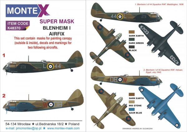 Montex K48370 BLENHEIM I (UK) 1/48