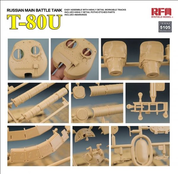 Rye Field Model 5105 Russian Main Battle Tank T-80U 1/35