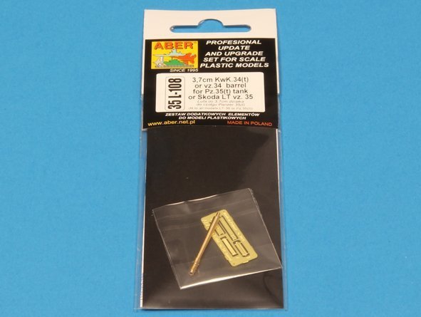 Aber 35L-108 3,7cm KwK.34(t) or vz. 34 barrel for Pz.35(t) tank (1:35)	