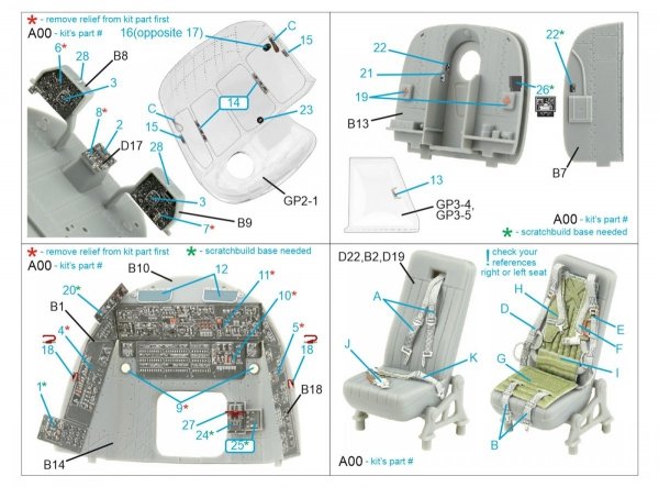 Quinta Studio QD48383 Mi-17 3D-Printed &amp; coloured Interior on decal paper (Trumpeter) 1/48