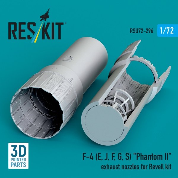RESKIT RSU72-0296 F-4 (E, J, F, G, S) &quot;Phantom II&quot; exhaust nozzles for Revell kit (3D Printed) 1/72