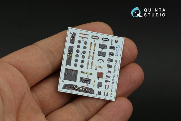 Quinta Studio QD48275 Fw 189A 3D-Printed &amp; coloured Interior on decal paper (GWH) 1/48