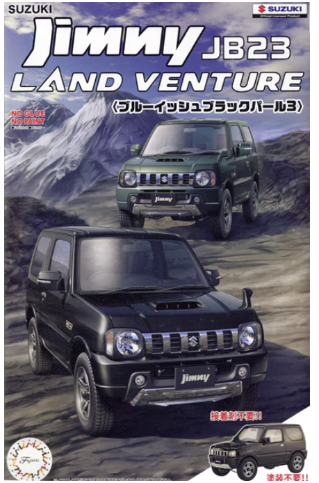 Fujimi 066301 Suzuki Jimny JB23 Land Venture Blueish Black Pearl 3 1/24