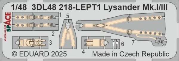 Eduard 3DL48218 Lysander Mk. I/III SPACE AIRFIX 1/48