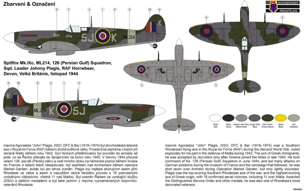 Kovozavody Prostejov CLK0006 Spitfire IXc Johnny Plagis 1/72