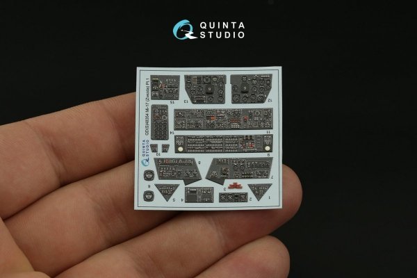 Quinta Studio QDS-48354 Mi-17 (Mi-8MT Export version) 3D-Printed &amp; coloured Interior on decal paper (Zvezda) (Small version) 1/48
