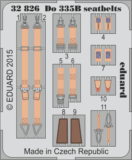 Eduard 32826 Do 335B seatbelts 1/32 HK Models