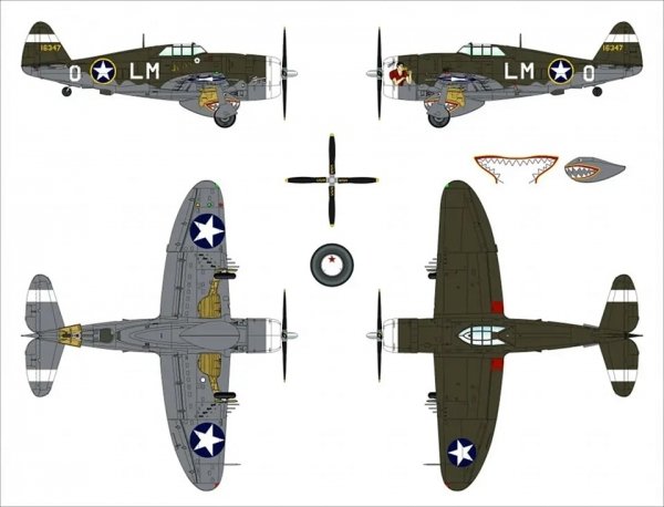 Dora Wings 48054 Republic P-47C Thunderbolt with Ferry Tank 1/48