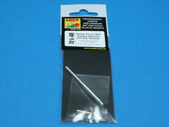 Aber 72L-48 Lufa 15cm do niemieckiej armaty sFH 18 lub ''Hummel'' / German 15cm barrel for sFH 18 and ''Hummel'' 1/72