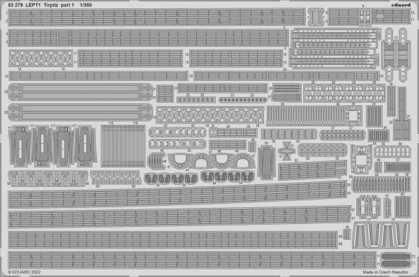 Eduard 53279 Tirpitz part 1 TRUMPETER 1/350