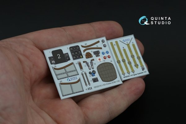 Quinta Studio QD32215 I-153 3D-Printed coloured Interior on decal paper (ICM) 1/32
