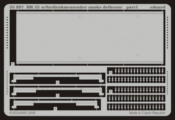 Eduard 35897 BR 52 w/ Steifrahmentender smoke deflector 1/35 Trumpeter